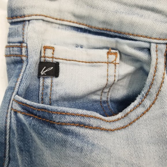 Women's Light Blue Distressed Jeans - Picture 9 of 14